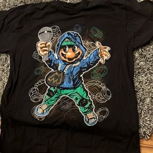 VTG Mario Rap Tee T shirt Money Bling 2XL Black Y2K Cartoons Vintage